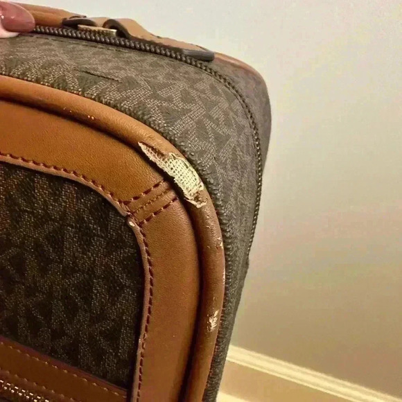 Michael Kors Monogram Carry On Luggage Brown - Picture 8 of 15